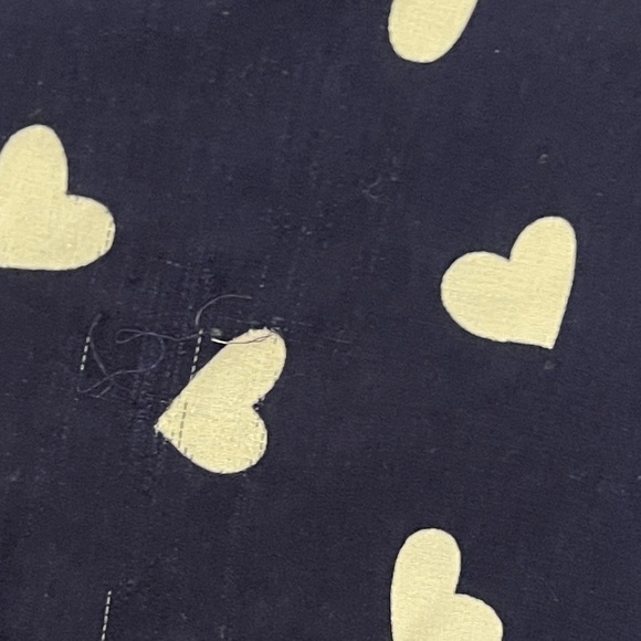 Unique vintage navy and white heart polka dot a-line vintage inspired dress 12-L - Picture 13 of 14